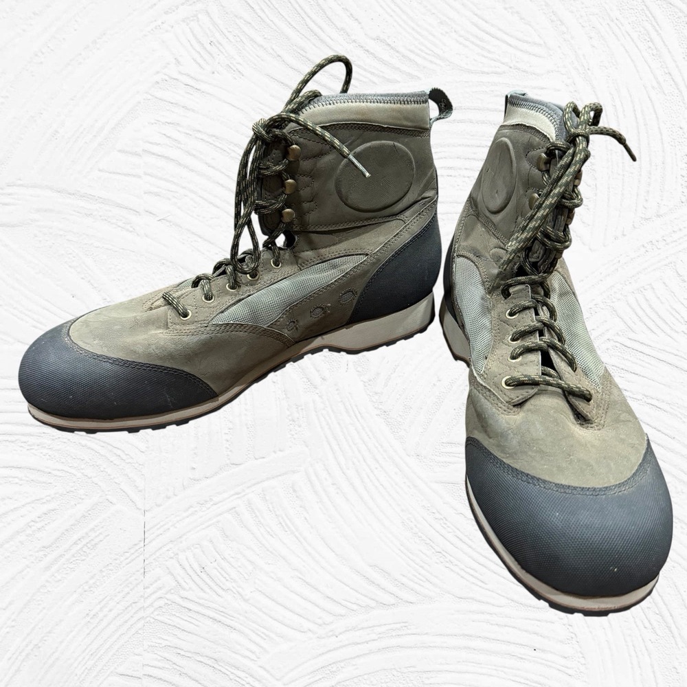 SIMMS Wading Boots Mens 15 Olive Green/Black Guide Fly Fishing Rubber Sole